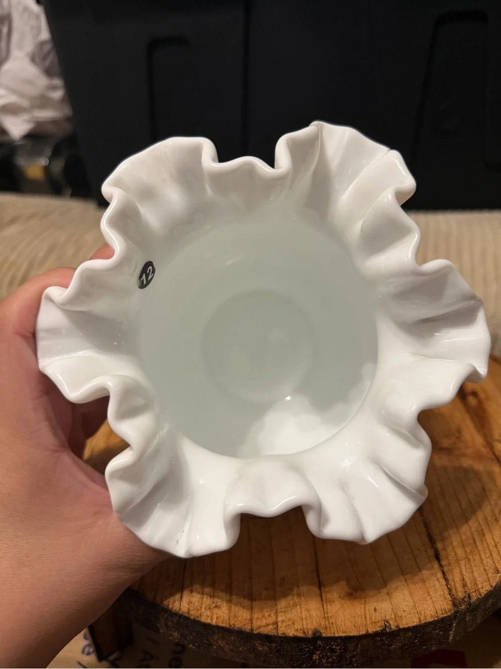 Vintage Hobnail Milk Glass Vase